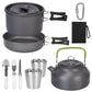 12-Piece Camping Cookware Set Aluminum Pots Pans