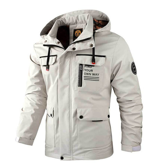 Men’s Casual Hooded Parka Windproof Warm Jacket