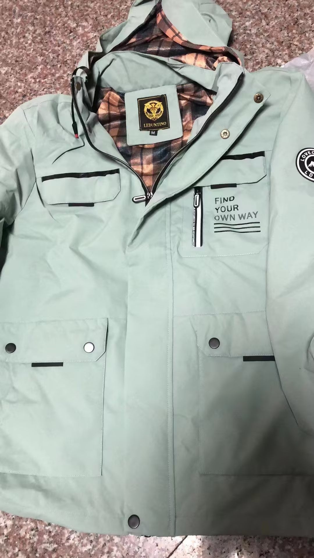 Men’s Casual Hooded Parka Windproof Warm Jacket