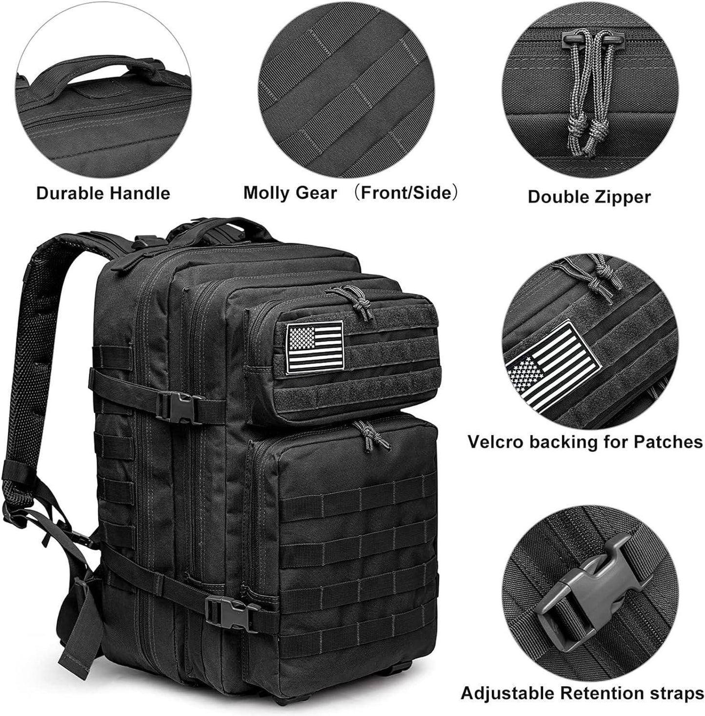 Military Tactical Backpack 40-50L MOLLE Assault Pack