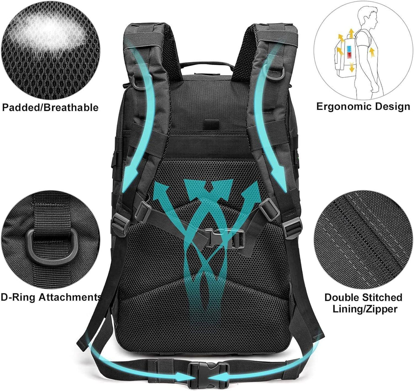 Military Tactical Backpack 40-50L MOLLE Assault Pack