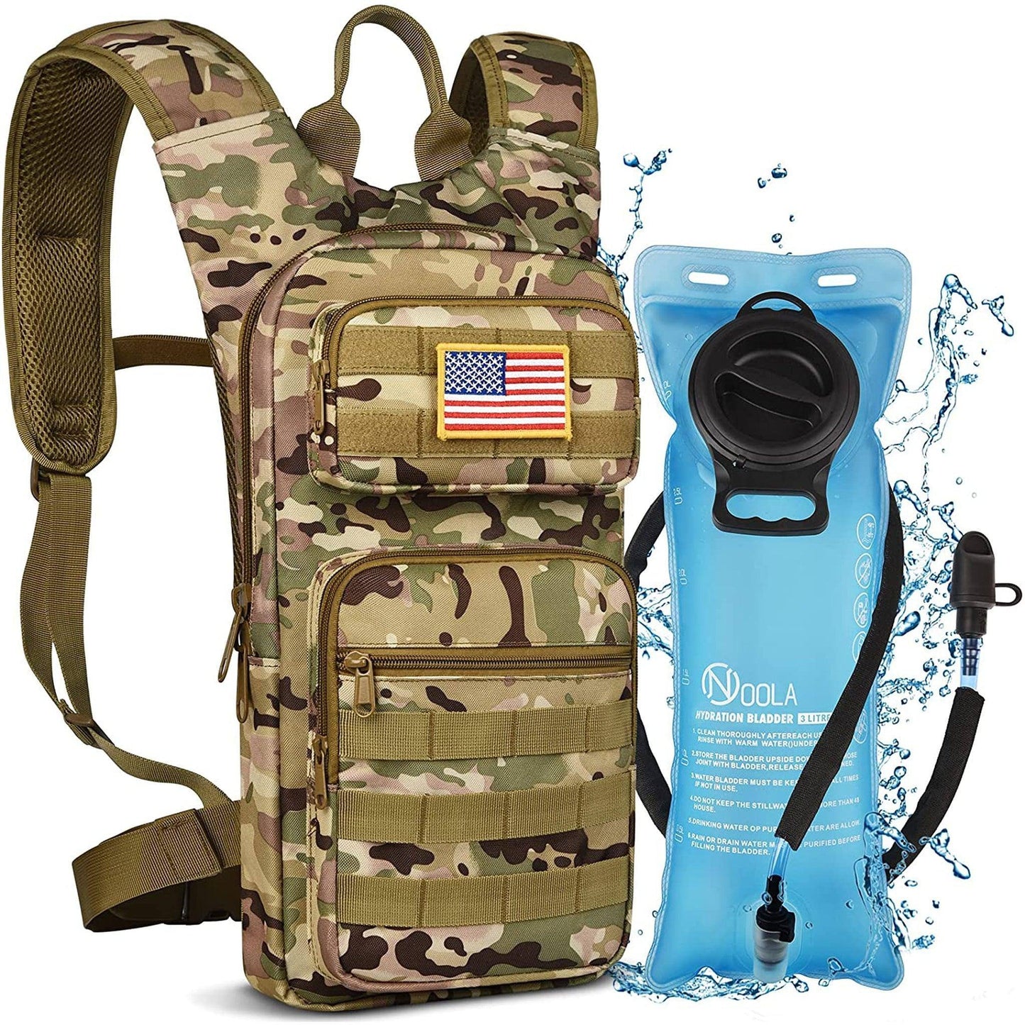 18" Tactical Hydration Backpack Rugged Outdoor Gear