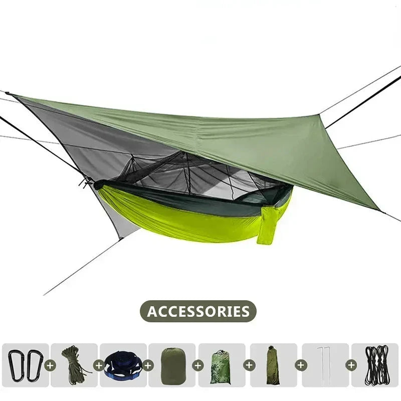 AdventureNest 2-Person Camping Hammock with Rainfly
