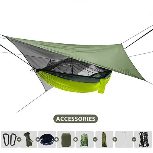 AdventureNest 2-Person Camping Hammock with Rainfly