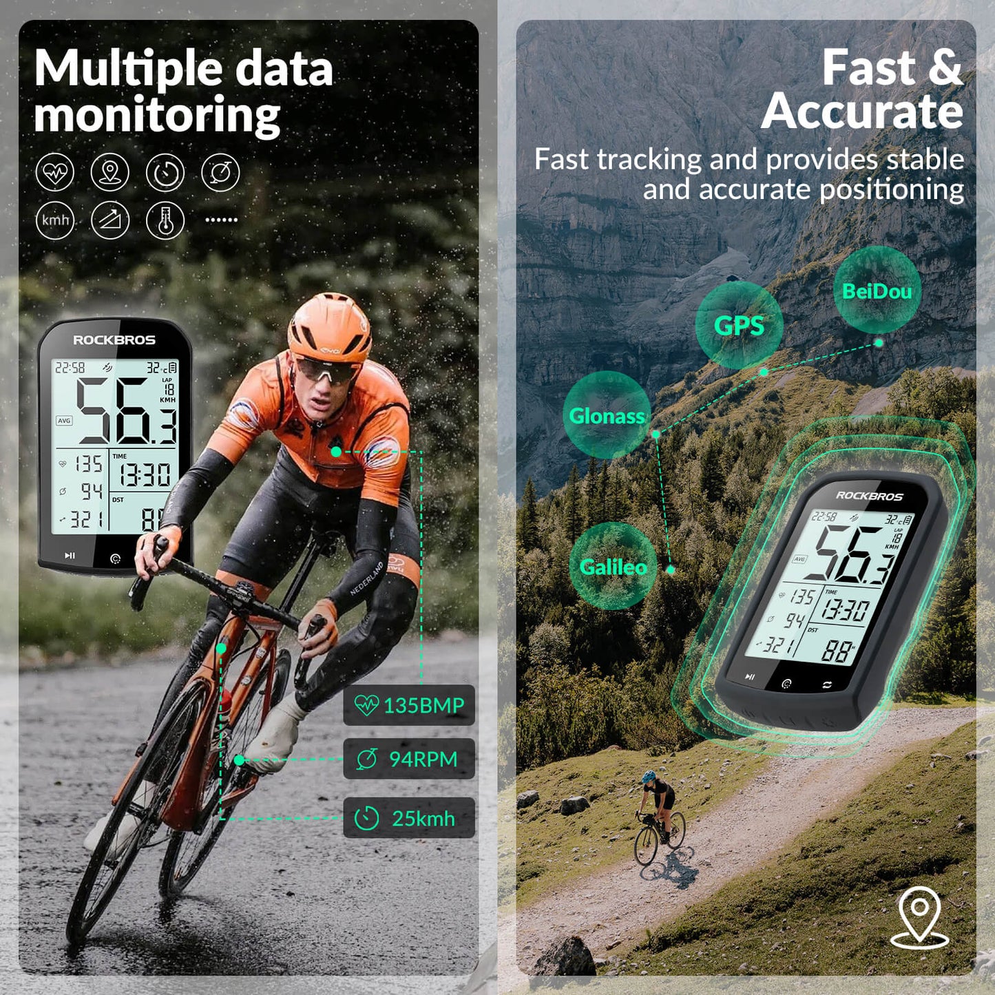 M1 Smart Bike GPS Computer for Cycling