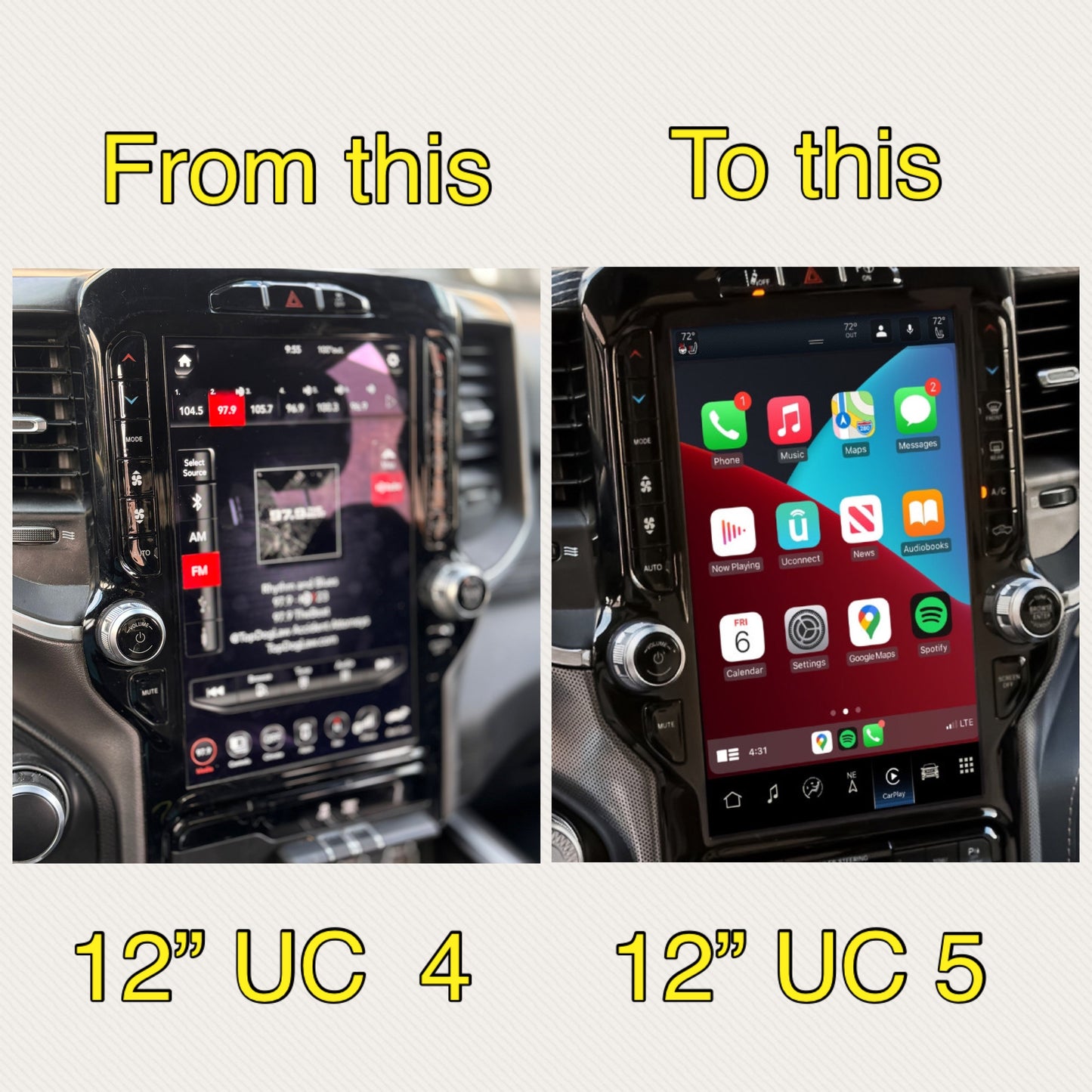 RAM 1500 UBQ Uconnect 5 12-inch Upgrade