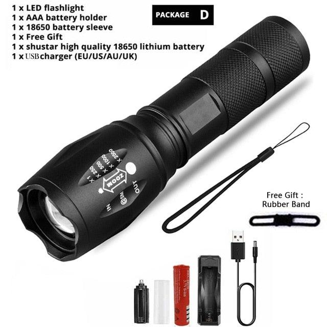 Z45 Mini LED Flashlight Waterproof Rechargeable Torch